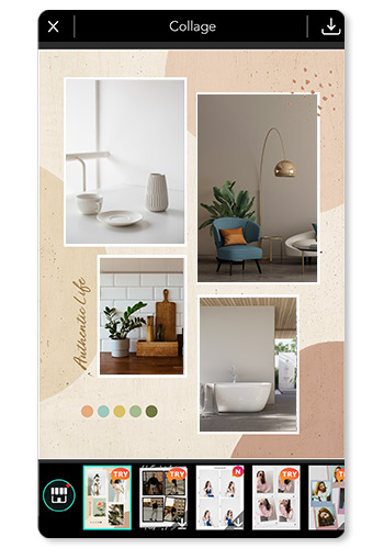 PhotoDirector - Moodboard für Heimdekoration